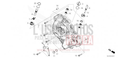 PANNEAU CARTER-MOTEUR D. (E-CLUTCH) CB500XACT de 2026